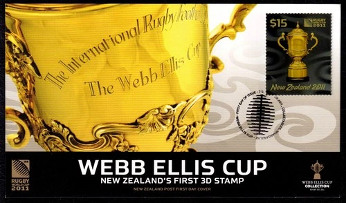 New Zealand 2011 Webb Ellis Cup 3D Stamp First Day Cover FDC SC 2372