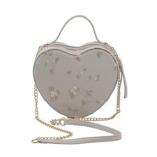 Faux Leather Heart Crossbody Bag Zipper Closure Shoulder Strap Tote Bag Birth...
