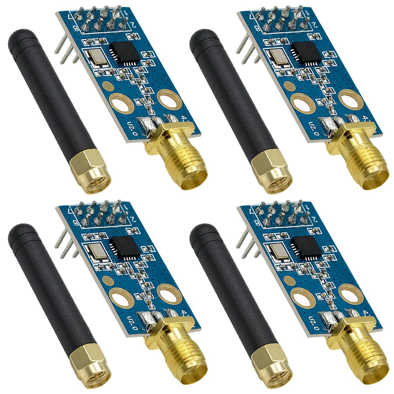 Module CC1101 433M longue portée pack de 4 puces radio SMA haute sensibilité