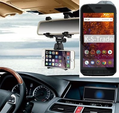 Autohalterung Rückspiegel für Caterpillar Cat S61 Smartphone Halter Spiegelhal
