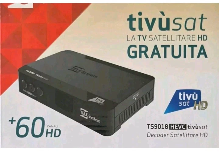 DIGIQUEST DECODER HD SATELLITARE TIVÙSAT SENZA SCHEDA TELESYSTEM TS9018HEVC