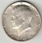 1966 Kennedy 40% Silver Half Dollar