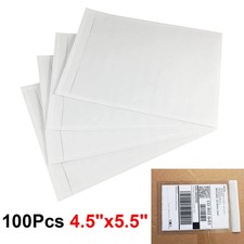 100 Clear Packing Invoice List 4.5x5.5 Pouches Shipping Labels Envelope Adhesive