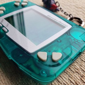 Bandai WonderSwan Skeleton Clear Green Frozen Mint Console with Keychain Tested