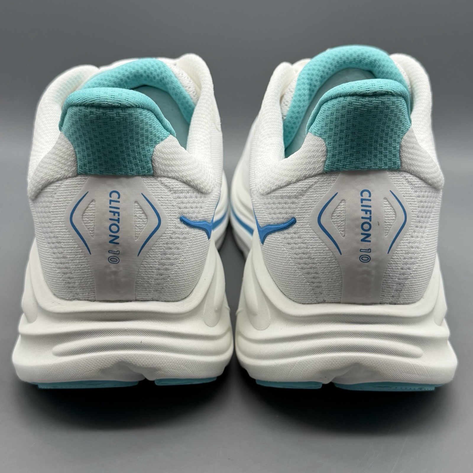 Hoka One One Clifton 10 Men’s 14 D Running Shoes Gym Training White Skyward Blue thumbnail 4