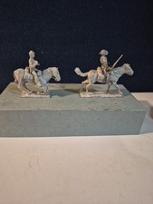 Set Ot Two Pewter Military Civil War Horsemen