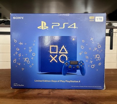 Sony PlayStation 4 Slim 1TB Days of Play Edition Brand New Sealed In Box Blue