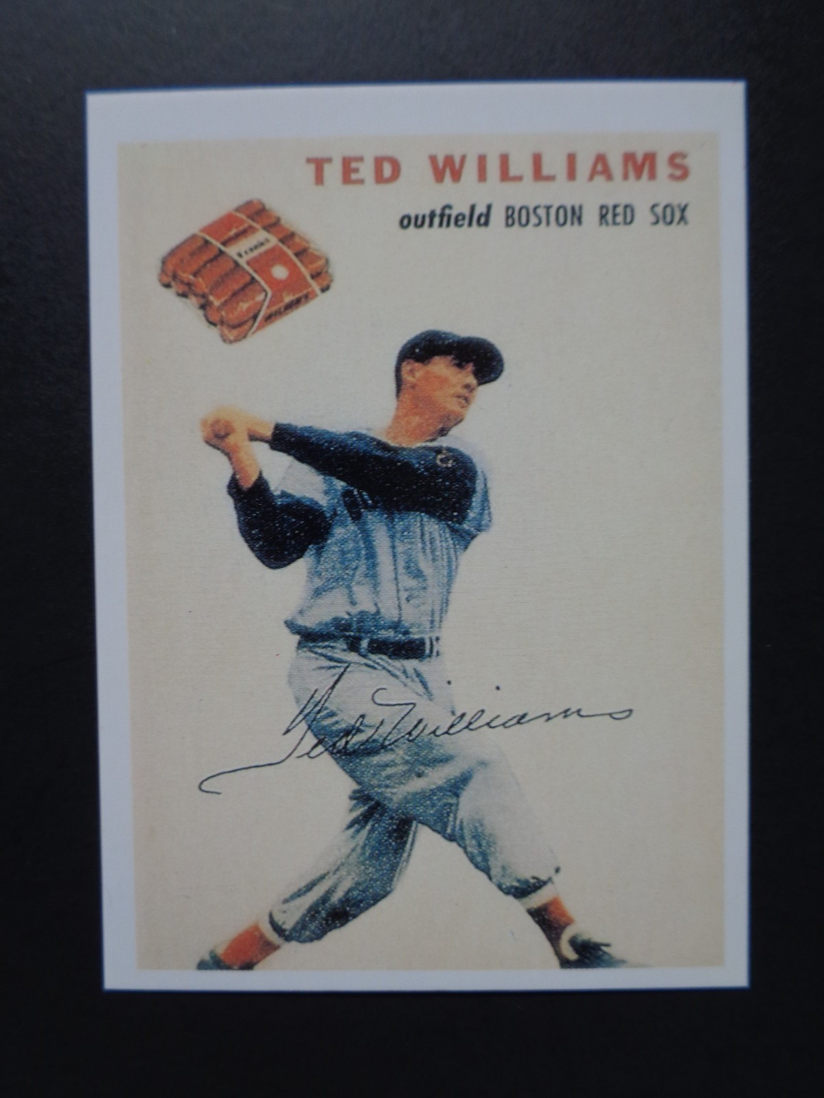 (1) 1954 Wilson Franks Ted Williams  - REPRINT - RNL27-17-35
