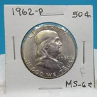 1962-P Franklin Fifty Cent Piece / Half Dollar / 90% Silver /Mint State 65 (F)