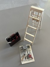 Dolls House 1:12 Workshop / Ladders / Tools Painting job Lot New