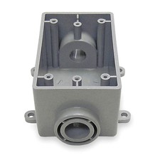 CANTEX 5133464 Weatherproof Box,2Inlets,PVC 4FYW8