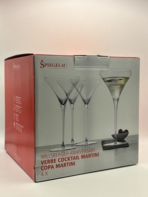 Spiegelau Willsberger Anniversary Martini Glass Set Of 4 Glasses Germany NIB
