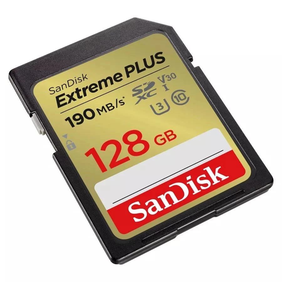 SanDisk Extreme Plus 128GB SDXC Speicherkarte, bis zu 190 MB/s, Class 10, U3, V30 - Bild 4 von 4