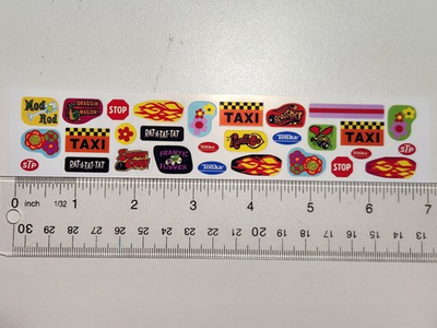 #ad Stickers For Tiny Tonka Hot Rod Cars Replacement Stickers For Tonka Crazy A#x27;s $6.99