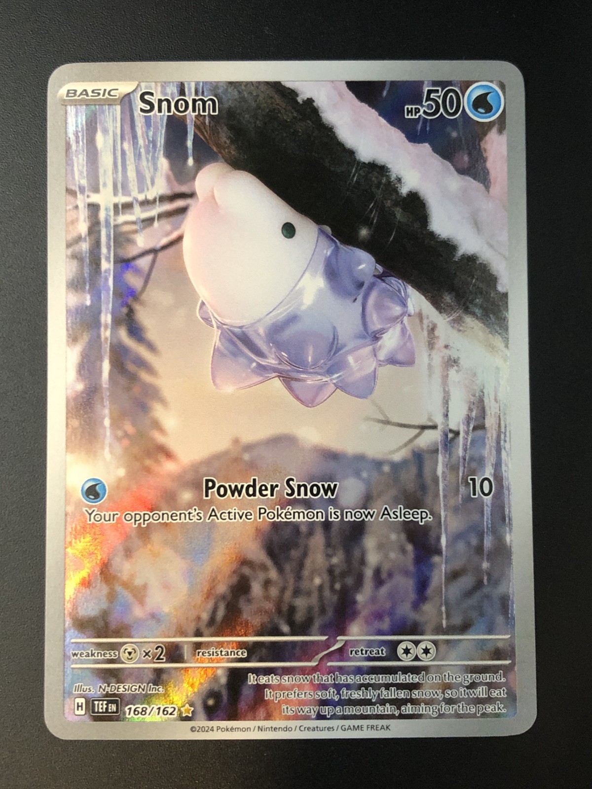 snom pokemon card price (Energy Symbol Pattern) (040/193) 168/162 / Illustration Rare Card Type / HP / Stage Snom 2024 Scarlet & Violet: