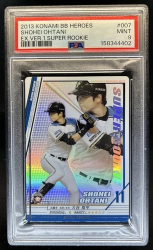 2013 Konami Baseball Heroes Shohei Ohtani Extra Ver 1 Super Rookie #007 PSA 9 RC