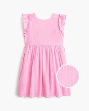 J. Crew Crewcuts Pink Girls' ruffle-sleeve bow-back dress Size 2