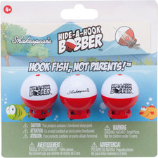 Hide-A-Hook Bobber, 3-Pack, Weighted Fishing Bobbers for Kids, Easy Long-Distanc