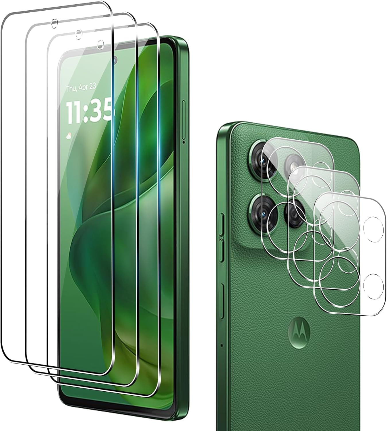 for Motolora Moto G Power 2025 Screen Protector with Camera Lens Protector, 9...