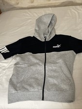 Puma Power Colour Block Men  s S full-zip hoodie in black and grey
