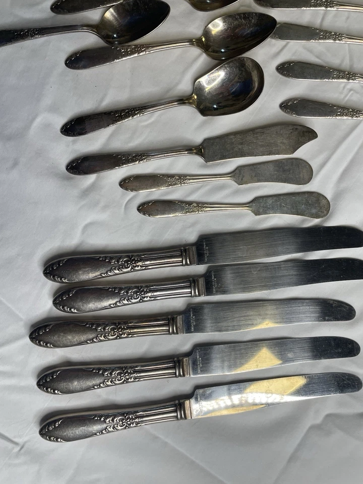 Cubiertos National Silver Plate 33 piezas King Edward Foto 4 de 4