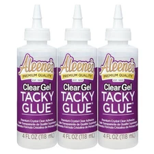 Clear Gel Tacky Glue for Crafts, Nontoxic, Applies and Dries Clear, 4 fl oz 3...