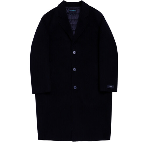 B Seoul Handmade Mens Wool Cashmere 30% Duck Down Duble Face Over Coat Jacket - Imagen 44 de 47