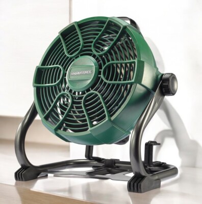 Masterforce Hybrid Jobsite Fan 20-Volt Cordless 11'' - Tool Only Home Workshop