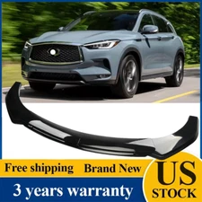 For Infiniti QX50 QX60 Glossy Black Front Bumper Lip Spoiler+Splitter
