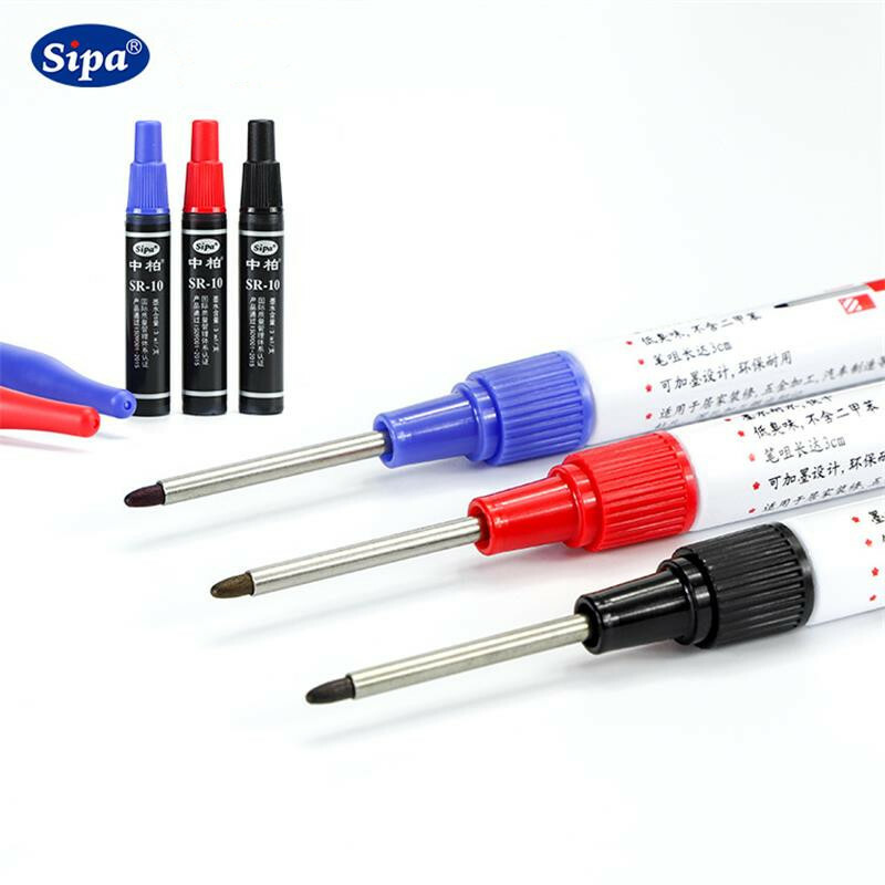 12 Stück Long-Nib Marker – 20 Mm Lange Spitze, ölbasiert, Für Holz, Metall, Glas