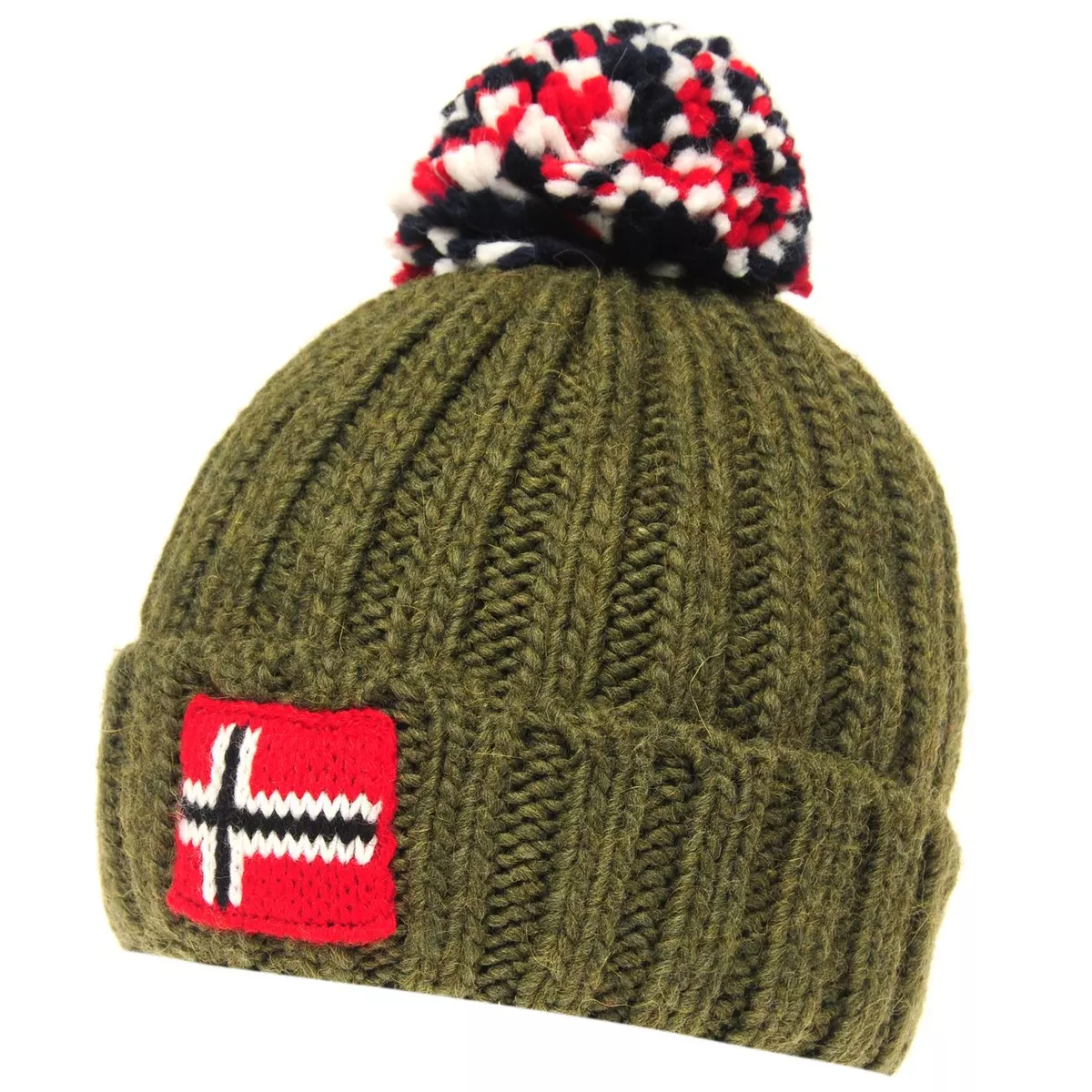 Verbeelding verlangen helpen Unisex Napapijri Semiury Bobble Beanie Hat New | eBay