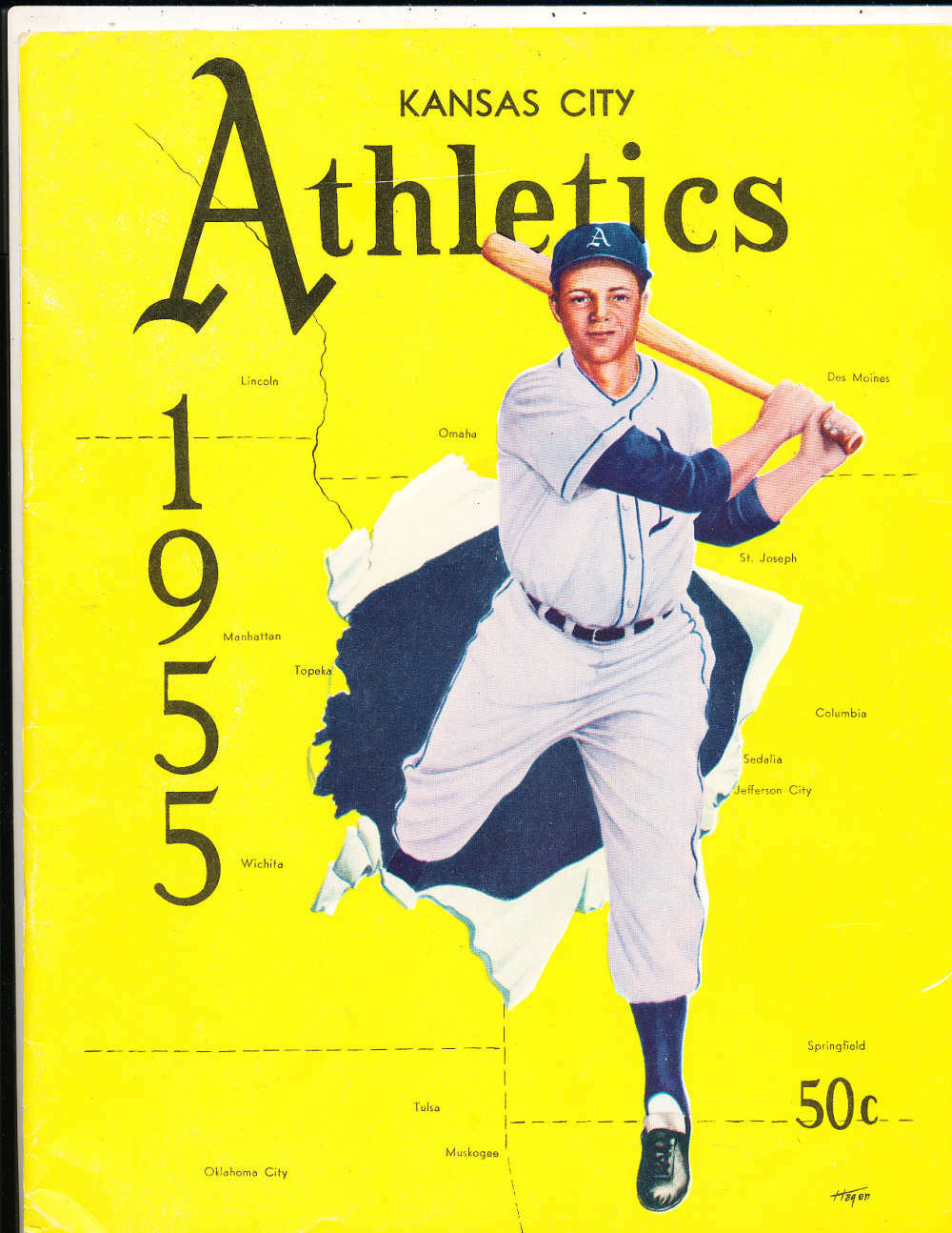 1955 Kansas city Athletics Baseball yearbook em eBay