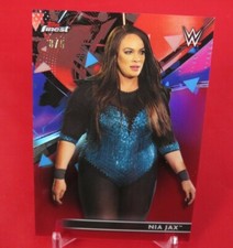 Nia Jax RED Refractor 3/5 2021 Topps Finest WWE #26 