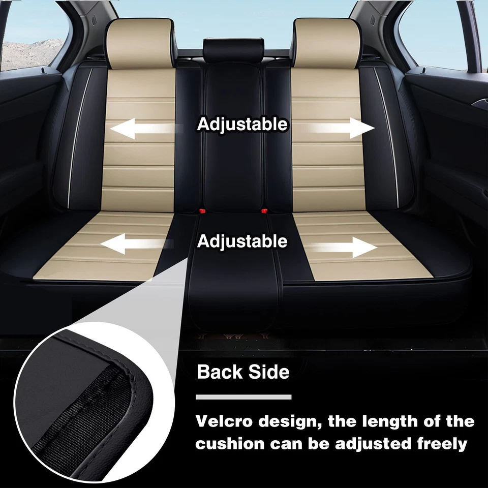 For Kia Sorento Car Seat Covers Leather 5 Seat Full Set Front Rear Protectors Foto 4 de 4