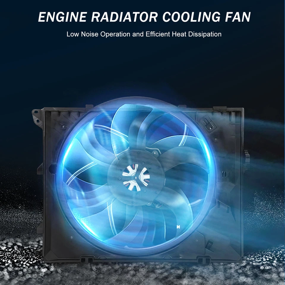 Conjunto de ventilador de refrigeración de radiador eléctrico para BMW 128i 2008-2013 y BMW 325i 2006 Foto 3 de 4