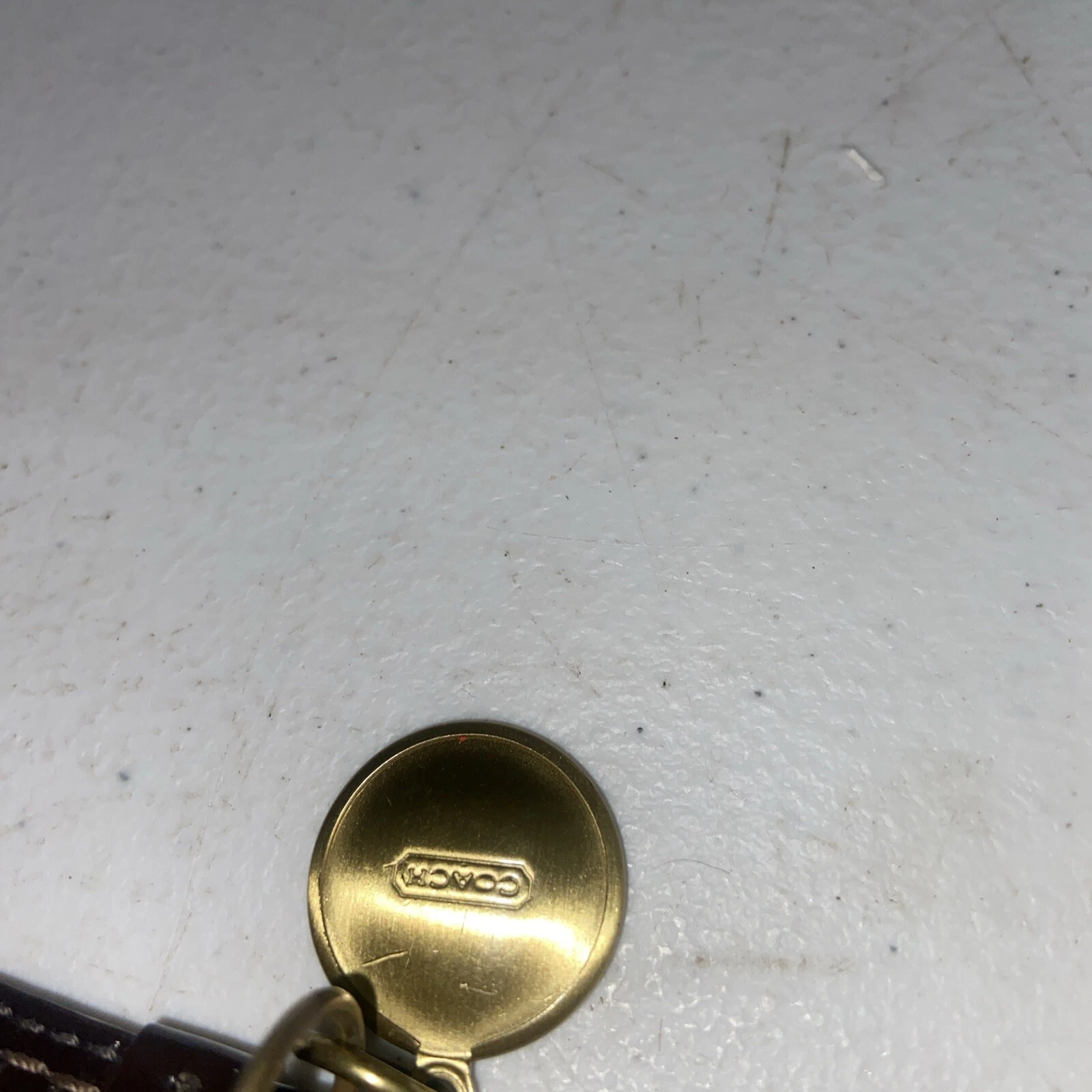 Borsa a tracolla Coach Signature borsa sottile oro ferramenta regolabile tracolla larga