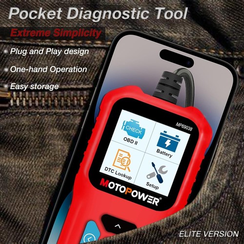 MOTOPOWER MP69038 Car OBD2 Scanner Code Reader Engine Fault Code Reader Scan Too - Picture 5 of 15