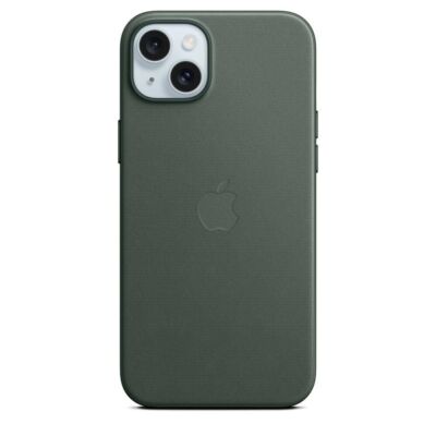 Apple iPhone 15 Plus FineWoven Case Evergreen   Original MagSafe Hülle Case