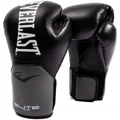 ボクシング EVERLAST ELITE Everlast Elite 2 Pro Hook and Loop Boxing Gloves - 12 oz. - Black