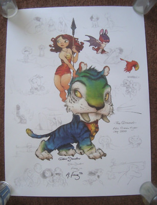 The Croods Poster Signed CHRIS SANDERS & ARTHUR FONG SDCC 2012 - Lilo & Stitch