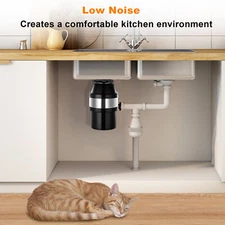 3/4 HP Garbage Disposal Food Waste Disposer Continuous Feed Stainless Steel New