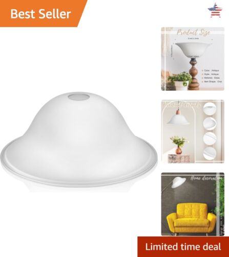 Glass Lamp Shade for Floor Lamps - Elegant Replacement Cover - White, 12.2 x ...