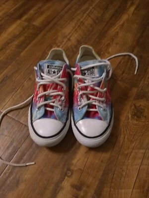 Converse All Star Shoes Tie Dye Rainbow Size 12 kids