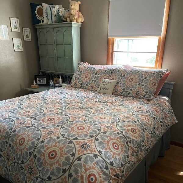 Pottery Barn Veronica Medallion Duvet Cover Orange Gray Queen 2