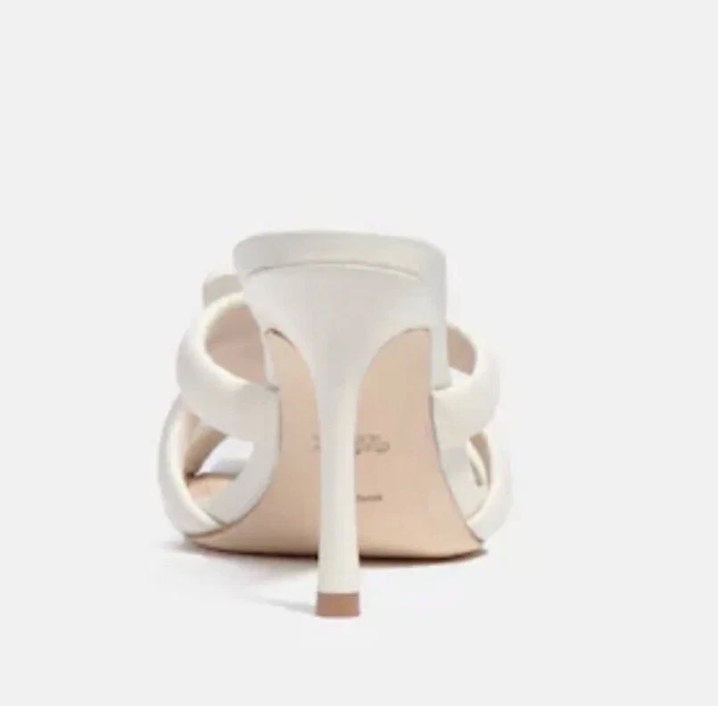 Coach Kellie Leather Sandals in Chalk Size 9.5 New In Box - Image 4 of 4