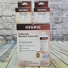 Keurig 3 Month Brewer Care Kit Descaling Solution Cleaner Coffee Maker NEW