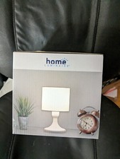 New Bedside Table Lamp White Shade Modern Design w/Bulb Home Luminaire Brand New