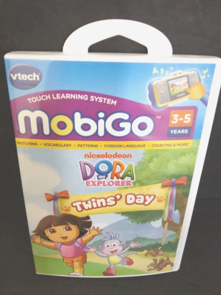 Vtech Mobigo Case And Manual ONLY Dora The Explorer Twins Day Touch Learning - Image 4 of 4