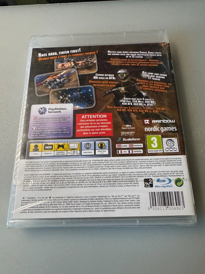 BNIB MX vs. ATV Supercross PS3 PAL FACTORY SEALED EXCELLENT CONDITION BLES02032 - Image 2 of 3