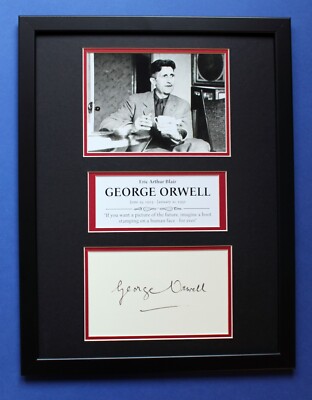 GEORGE ORWELL framed masterly display 1984 Big Brother Animal Farm
